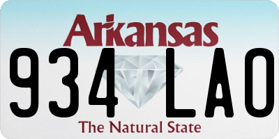 AR license plate 934LAO