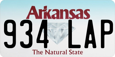 AR license plate 934LAP