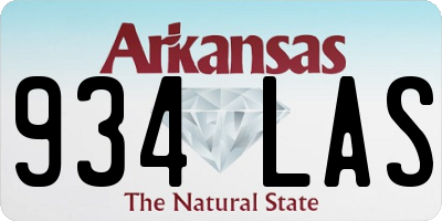 AR license plate 934LAS