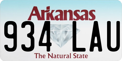 AR license plate 934LAU