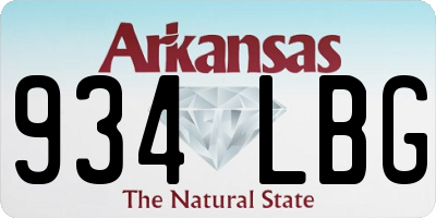 AR license plate 934LBG