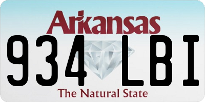 AR license plate 934LBI