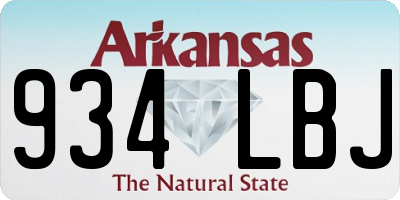AR license plate 934LBJ