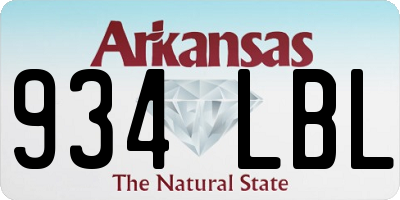 AR license plate 934LBL