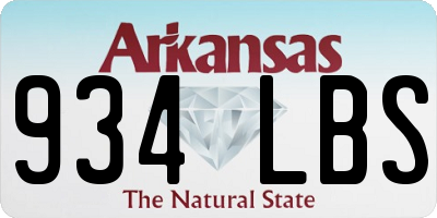 AR license plate 934LBS