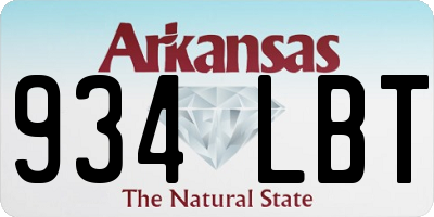 AR license plate 934LBT