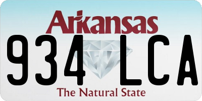 AR license plate 934LCA