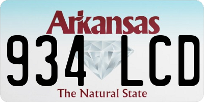 AR license plate 934LCD