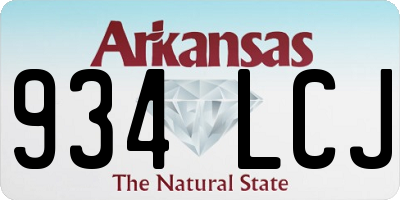 AR license plate 934LCJ
