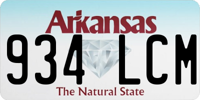 AR license plate 934LCM