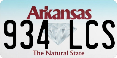 AR license plate 934LCS