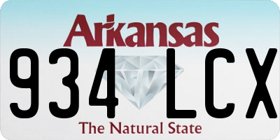 AR license plate 934LCX