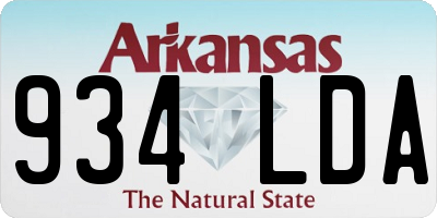 AR license plate 934LDA