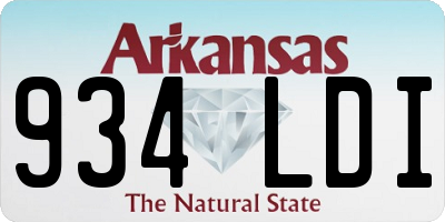 AR license plate 934LDI