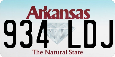 AR license plate 934LDJ