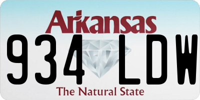 AR license plate 934LDW