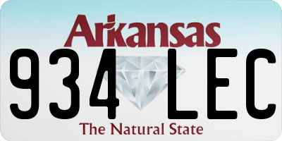 AR license plate 934LEC