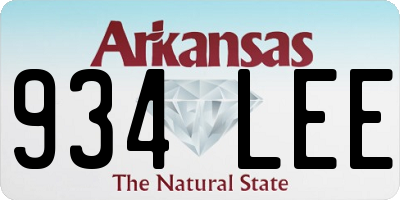 AR license plate 934LEE