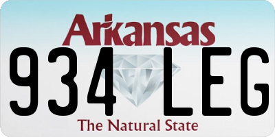 AR license plate 934LEG
