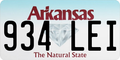 AR license plate 934LEI