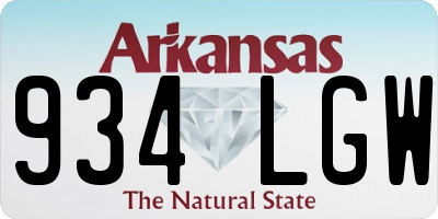 AR license plate 934LGW
