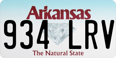 AR license plate 934LRV