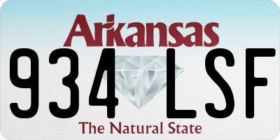 AR license plate 934LSF