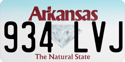 AR license plate 934LVJ