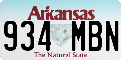 AR license plate 934MBN