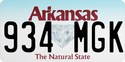 AR license plate 934MGK