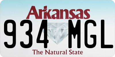 AR license plate 934MGL