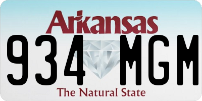 AR license plate 934MGM