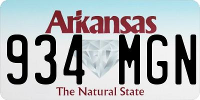AR license plate 934MGN