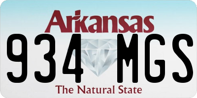 AR license plate 934MGS