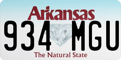 AR license plate 934MGU