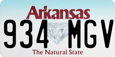 AR license plate 934MGV