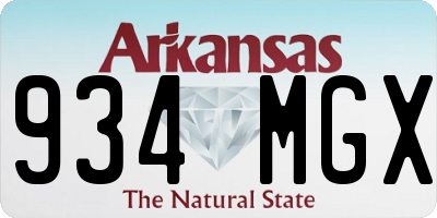 AR license plate 934MGX