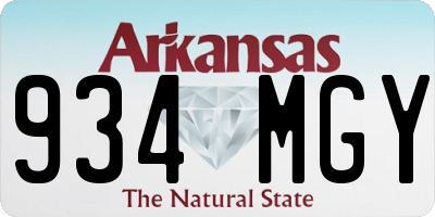 AR license plate 934MGY