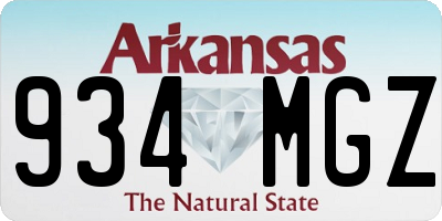 AR license plate 934MGZ