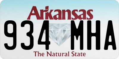 AR license plate 934MHA