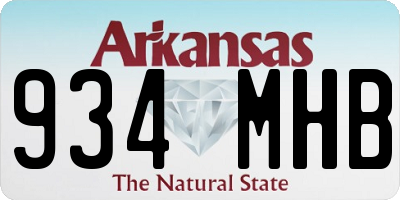 AR license plate 934MHB