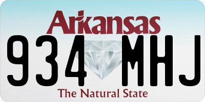 AR license plate 934MHJ