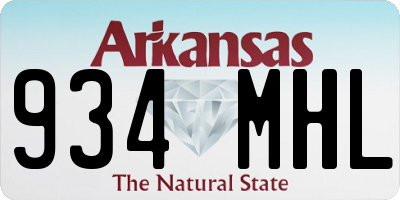 AR license plate 934MHL