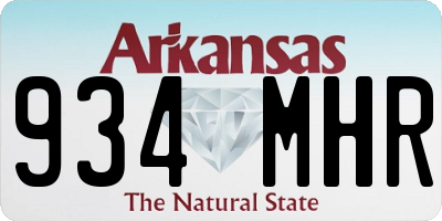 AR license plate 934MHR