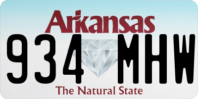 AR license plate 934MHW