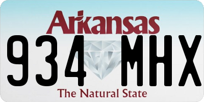 AR license plate 934MHX