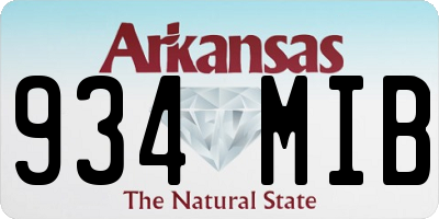 AR license plate 934MIB