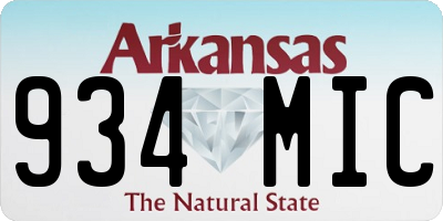 AR license plate 934MIC