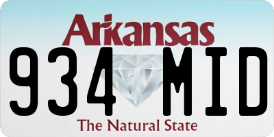 AR license plate 934MID
