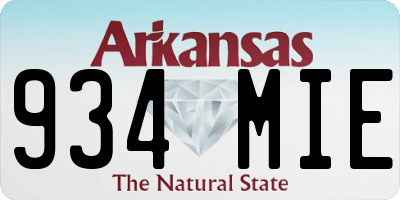 AR license plate 934MIE